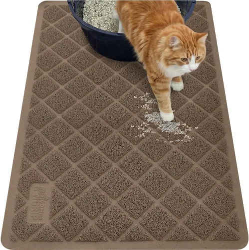 Miniatura 53 de Gorilla Grip - Tapete para atrapar la arena del arenero de gatos, 100% impermeable, fácil de limpiar, respaldo texturizado, suelos más limpios, se