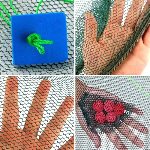 Miniatura 4 de Red y cesta de cangrejo portátil - Trampa de pesca plegable para pececillos, cangrejos y camarones