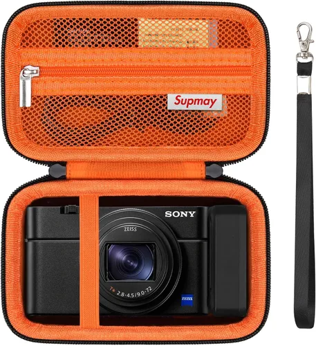 Miniatura 11 de Funda de transporte para cámara compacta Sony RX100 VII/ RX100 VI/ RX100 V/ RX100 IV/ RX100 III Premium Compact Camera, bolsa de viaje con bolsillo