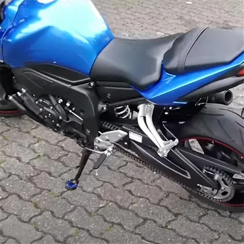 Miniatura 4 de Soporte de extensión lateral para motocicleta, placa de soporte ampliada para Yamaha Mt 09 MT-09 MT09 SP 2021 (color : titanio)