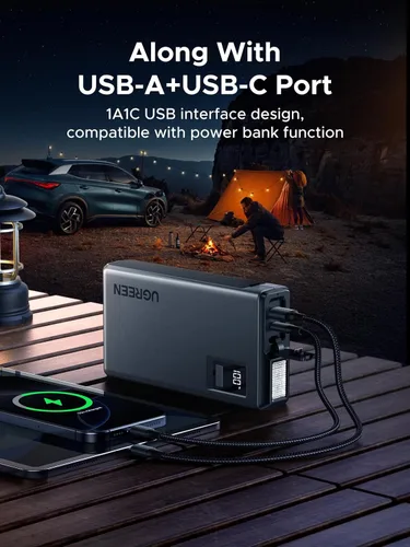 Miniatura 6 de UGREEN Paquete de Energía de Arrancador de Salto 1000A Refuerzo de Batería de Coche para Motores de Gasolina de 6.0L y Diésel de 3.5L Banco