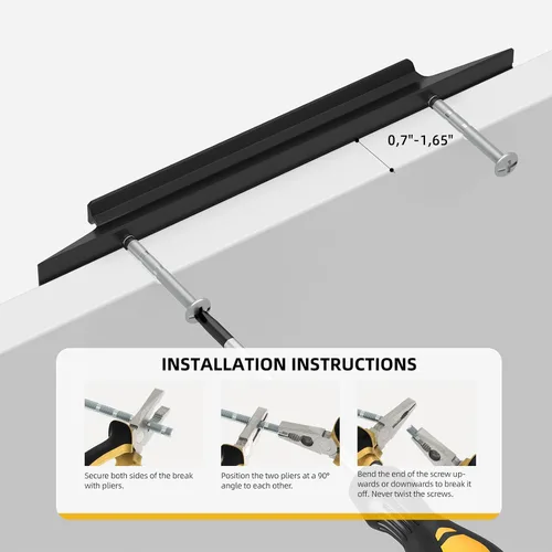 Miniatura 5 de Goldenwarm - Paquete de 5 manijas negras para cajones de 3-3/4 pulgadas, herrajes modernos para armarios, manijas para puertas de baño y vestidores