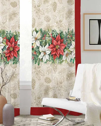 Miniatura 3 de Cortinas traslúcidas de invierno de 84 pulgadas de largo, juego de 2 paneles de cortinas para cocina, dormitorio, sala de estar, puerta, pasillo