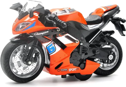 Miniatura 8 de Motocicleta auténtica de fundición a presión con música e iluminación, juguetes de motocicleta de fundición a presión para edades de 2-4, moto