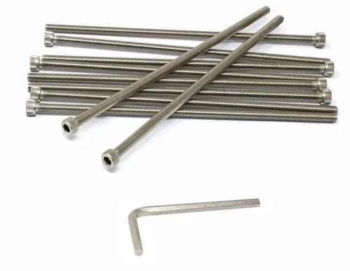 Miniatura 132 de iexcell 25 piezas M4 x 60/65/70/75/3.150 in paso de rosca 0.028 in acero inoxidable 304 cabeza hexagonal Tornillos Tornillos surtido Kit