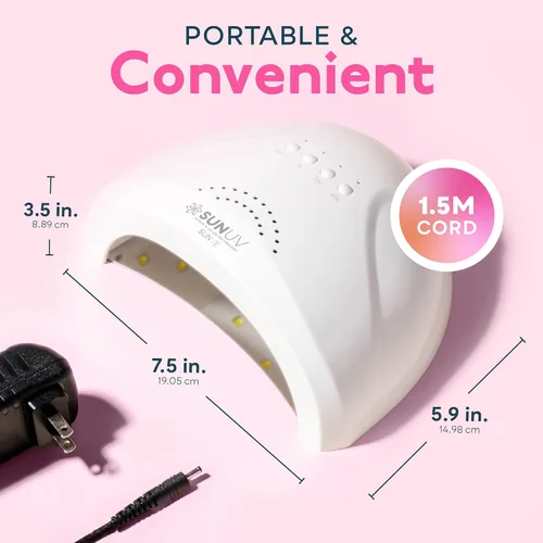 Miniatura 5 de SUNUV SUNONE - Lámpara LED para uñas, guantes de luz UV para uñas de gel, sin dedos, UPF 50+, guantes anti UV para lámpara de gel, secadora de uñas