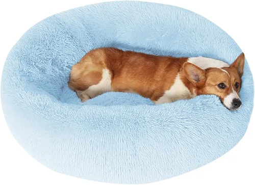 Miniatura 20 de JOLLYVOGUE - Cama para perros y gatos, cama relajante y antiestrés para mascotas y perros pequeños, cojín esponjoso en forma de dona para mascotas