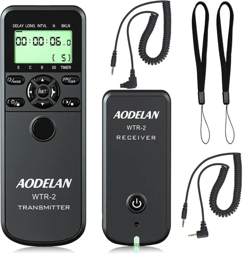 AODELAN Temporizador de disparador inalámbrico para cámara con control remoto para Canon EOS R, ROS RP, EOS RA, R6, R5, 80D, 77D, 70D, 250D, 90D,