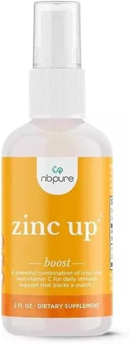 nbpure Zinc Up+ Spray líquido de zinc con vitamina C para niños y adultos, 2 onzas líquidas