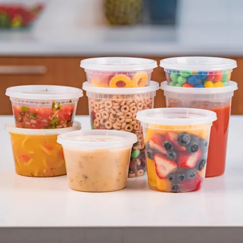 Miniatura 8 de EDI [12 onzas, 50 juegos] Contenedores de plástico para almacenar alimentos con tapas herméticas Apto para microondas, congelador, lavavajillas