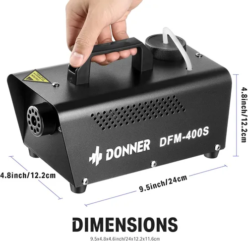 Miniatura 6 de Máquina de niebla Donner para fiesta, máquina de humo con control remoto con cable, máquina de humo Donner DFM-400S 400W para festivales