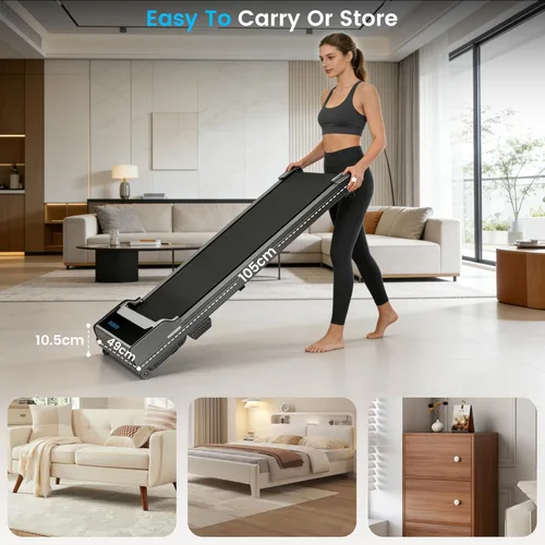 Miniatura 11 de Walking Pad Treadmill for Home - Under Desk Walk Pads with Remote Control Mini Running Portable Electric Machine Adjustable Slim Compact with