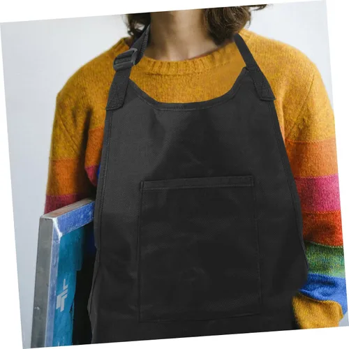 Miniatura 5 de ABOOFAN Adjustable Artist Apron with Tool Storage Oilproof Painting Work Clothes for Comfortable Use Black S