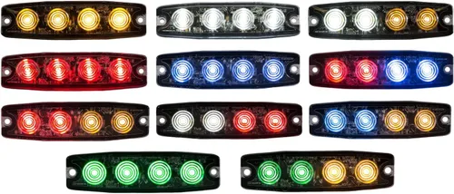 Miniatura 7 de Buyers Products 8892240 - Luz estroboscópica LED ultrafina de 4.5 pulgadas, ámbar, 4 LED, patrones de flash síncronos y alternos, luz de emergencia