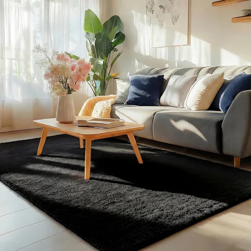 Miniatura 4 de Poboton Alfombras de área lavables a máquina de 8 x 10 pies para sala de estar, dormitorio, alfombra suave y esponjosa, alfombra de suelo