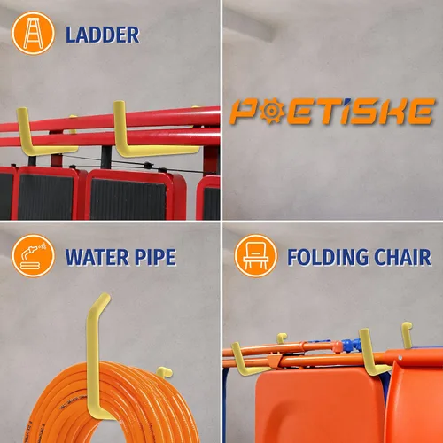 Miniatura 8 de unp POETISKE - Ganchos para colgar en la pared para bicicleta, para colgar en la pared, para silla de bicicleta, organización de garaje