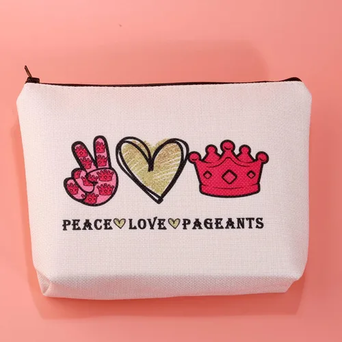 Miniatura 3 de JXGZSO Estuche de cosméticos - rosa, dibujos animados, impermeable, viajes, organizador de maquillaje para mujer, regalo de reina del concurso