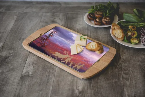 Miniatura 2 de Picnic TIME Disney Princess - Tabla de queso de Cenicienta con parte superior de vidrio, bandeja para servir, tablas de queso, tablas de embutidos