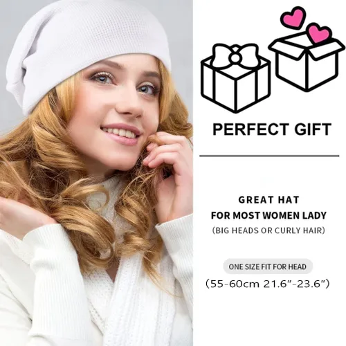 Miniatura 6 de Ruphedy Gorro holgado para mujer de punto largo holgado con calavera, para invierno