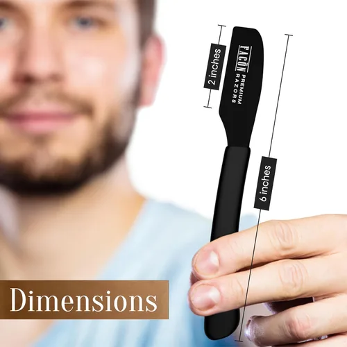 Miniatura 7 de Facón Navajas rectas para hombres - Kit de navaja de barbero profesional de hoja recta con 100 cuchillas, afeitadora de acero inoxidable japonés El