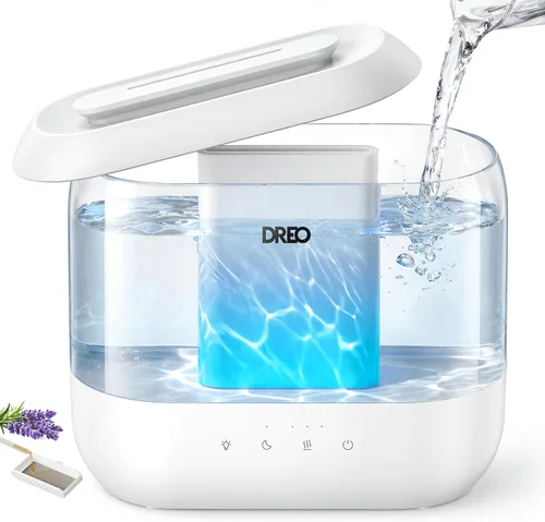 Dreo Humidificadores para dormitorio, llenado superior de 4L para habitación grande, 36H de funcionamiento, 28 dB silencioso humidificador de aire