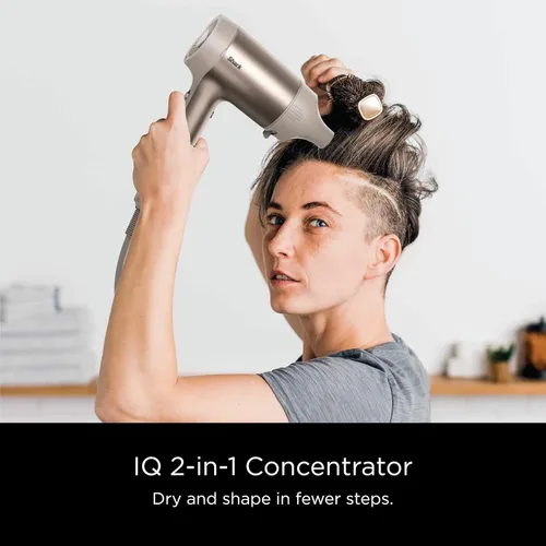 Miniatura 5 de Shark HD112BRN HyperAIR - Secador de pelo de soplado rápido iónico con concentrador 2 en 1 y accesorios de peinado, preajustes automáticos, cepillo