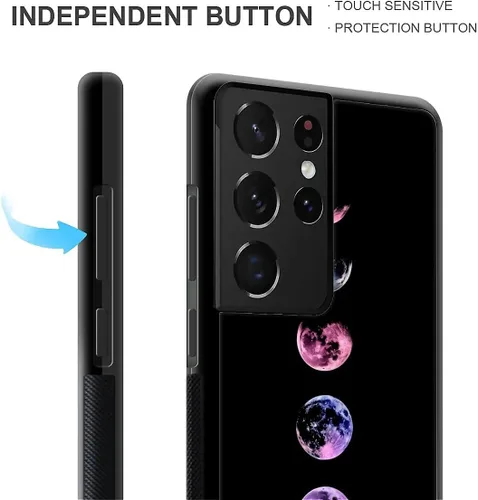 Miniatura 3 de CARLOCA Funda para Samsung Galaxy S22 Ultra, Full Moon Change S22 Ultra para hombres, mujeres, niños y niñas, TPU suave antiarañazos, a prueba