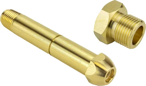 Miniatura 9 de SÜA - Reemplazo de tuerca y pezón para reguladores de acetileno y cloruros de etilo CGA-300 - Longitud del pezón: 3-1/2'' - Rosca lateral