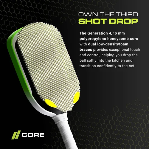 Miniatura 3 de CORE Pickleball - Paletas de pickleball de fibra de carbono - Aprobadas por USAPA - Modelos PRO y de entrada - Empuñadura de confort acolchada