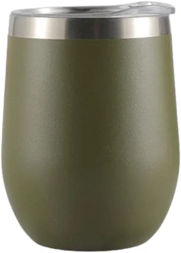 Miniatura 7 de Copas de vino de acero inoxidable, vaso aislado de doble pared con tapa para vino, café, bebidas, champán, cócteles (acero inoxidable)