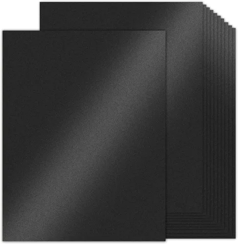 Miniatura 9 de Goefun - 100 hojas de cartulina azul brillante de 8.5 x 11 pulgadas, papel metálico de 80 libras para invitaciones, bodas, fiestas, duchas azul