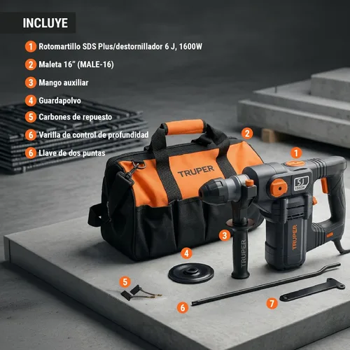 Miniatura 9 de Rotomartillo electropneumática SDS plus 5.0 Joules