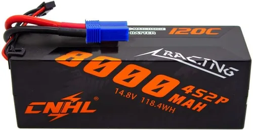 CNHL 4S Lipo Batería 8000mAh 120C 14.8V con conector EC5 Estuche rígido para RC Car Truck Tank Buggy Truggy Racing Hobby