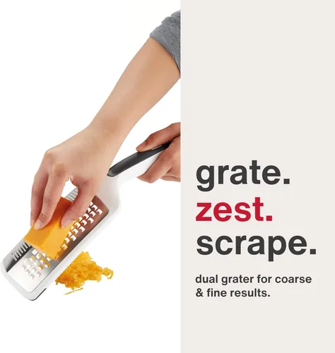 Miniatura 2 de Zyliss SmoothGlide - Rallador doble – De mano con cuchillas de acero inoxidable y mango ergonómico – Rallador mediano y grueso de doble cara