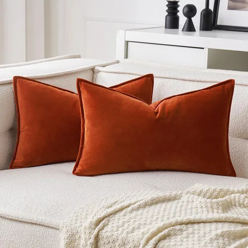 Miniatura 13 de MIULEE Paquete de 2 fundas decorativas de cojines de poliéster suave, fundas de almohada cuadradas cómodas y suaves para sofá, sillón, dormitorio