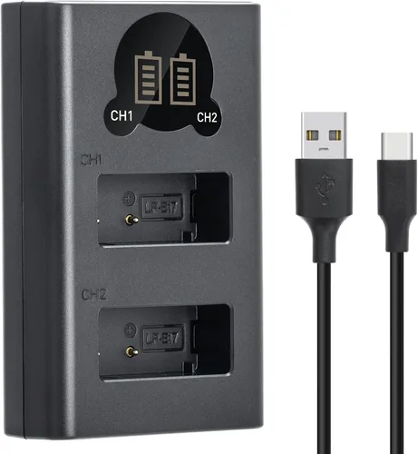 Miniatura 6 de Kimaru Cargador de batería LP-E17, cargador LCD de doble ranura para Canon EOS RP R8 R10 R50 M3 M5 M6 200D 200DII 77D 750D 760D 800D 8000D Rebel T8i