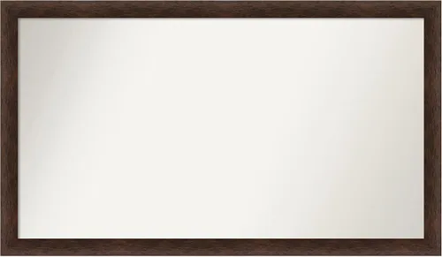 Miniatura 171 de Amanti Art Espejo de pared personalizado no biselado (24 x 27 pulgadas), marco estrecho de nogal chipre - varios tamaños personalizados - Espejo