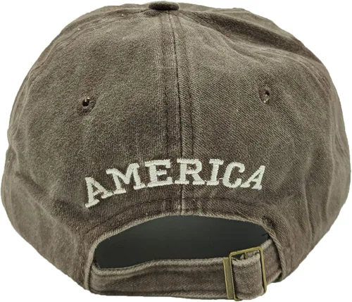 Miniatura 3 de Gorra de béisbol con bandera americana de algodón vintage ajustable lavada desgastada para hombres mujeres adolescentes