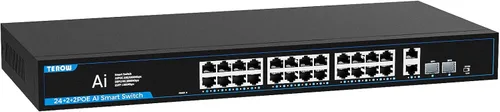 Miniatura 11 de Switch PoE Gigabit 4 puertos con 1 puerto 1000 Mbps Uplink, TEROW, 65W, alimentación incorporada, cumple con la actualización 802.3af/at Vlan