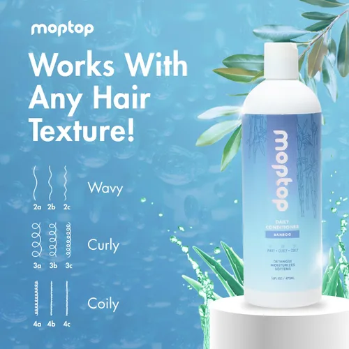 Miniatura 4 de MopTop Acondicionador diario, hidratante natural para el cabello, reduce el encrespamiento, el aloe, los botánicos marinos y la miel, seguro