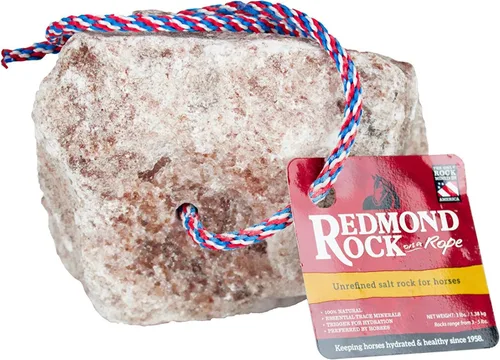 Miniatura 4 de Redmond - Rock on a Rope Roca de sal sin refinar para caballos; 3 a 5 lbs