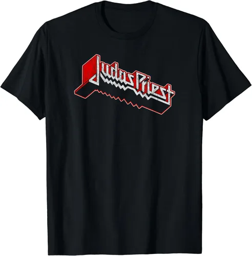 Judas Priest - Camiseta con logotipo pop corroída Negro S