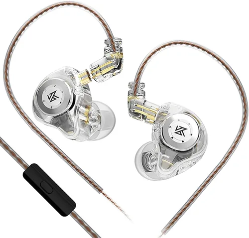 Miniatura 25 de KZ Castor - Auriculares intrauditivos, sonido de graves mejorado HiFi, IEMs aislantes de ruido ajustables, auriculares con cable de doble