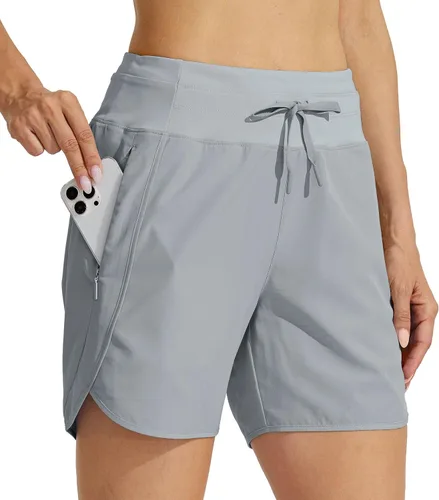 Miniatura 16 de Willit - Pantalones cortos deportivos de mujer para correr, 5 pulgadas, de secado rápido, para entrenamiento, senderismo, cintura alta, activos