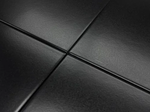 Miniatura 2 de Tenedos Azulejo de porcelana negro mate de 8 x 8 para uso en suelos y paredes, caja de 4 azulejos que cubren 1.7 pies cuadrados, ideal para paredes