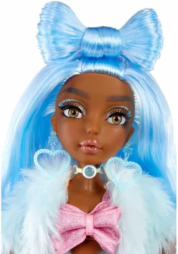 Miniatura 2 de MERMAZE MERMAIDZ Muñeca de sirena Shellnelle que cambia de color con atuendo y accesorios de diseñador, cabello elegante y cola esculpida, posable