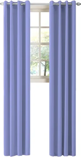Miniatura 33 de LA PALMA Cortinas opacas con aislamiento térmico y ojales, para sala de estar, dormitorio, paquete de 2 paneles