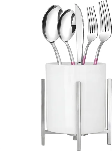 Miniatura 10 de 2 Piezas Soporte para Cubiertos de Encimera, Soporte de Cocina para Cucharas y Tenedores, Organizador de Utensilios de Encimera, Soporte para Sólido