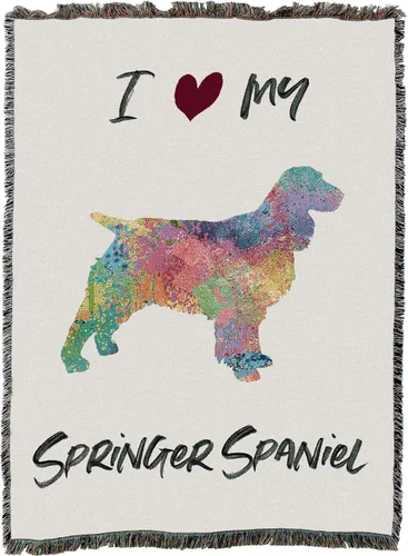 Miniatura 2 de Pure Country Weavers Manta con diseño de Springer Spaniel inglés "I Love My English Springer Spaniel", regalo para los amantes de los perros, manta