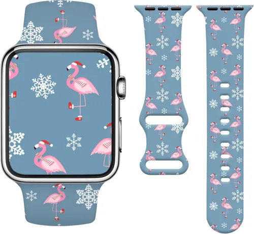 Miniatura 23 de Holiday Watchband Compatible with Apple Watch 38mm 40mm 41mm 42mm 44mm 45mm 49mm Women Men,Soft Silicone Cute Sport Strap for Apple Watch Ultra